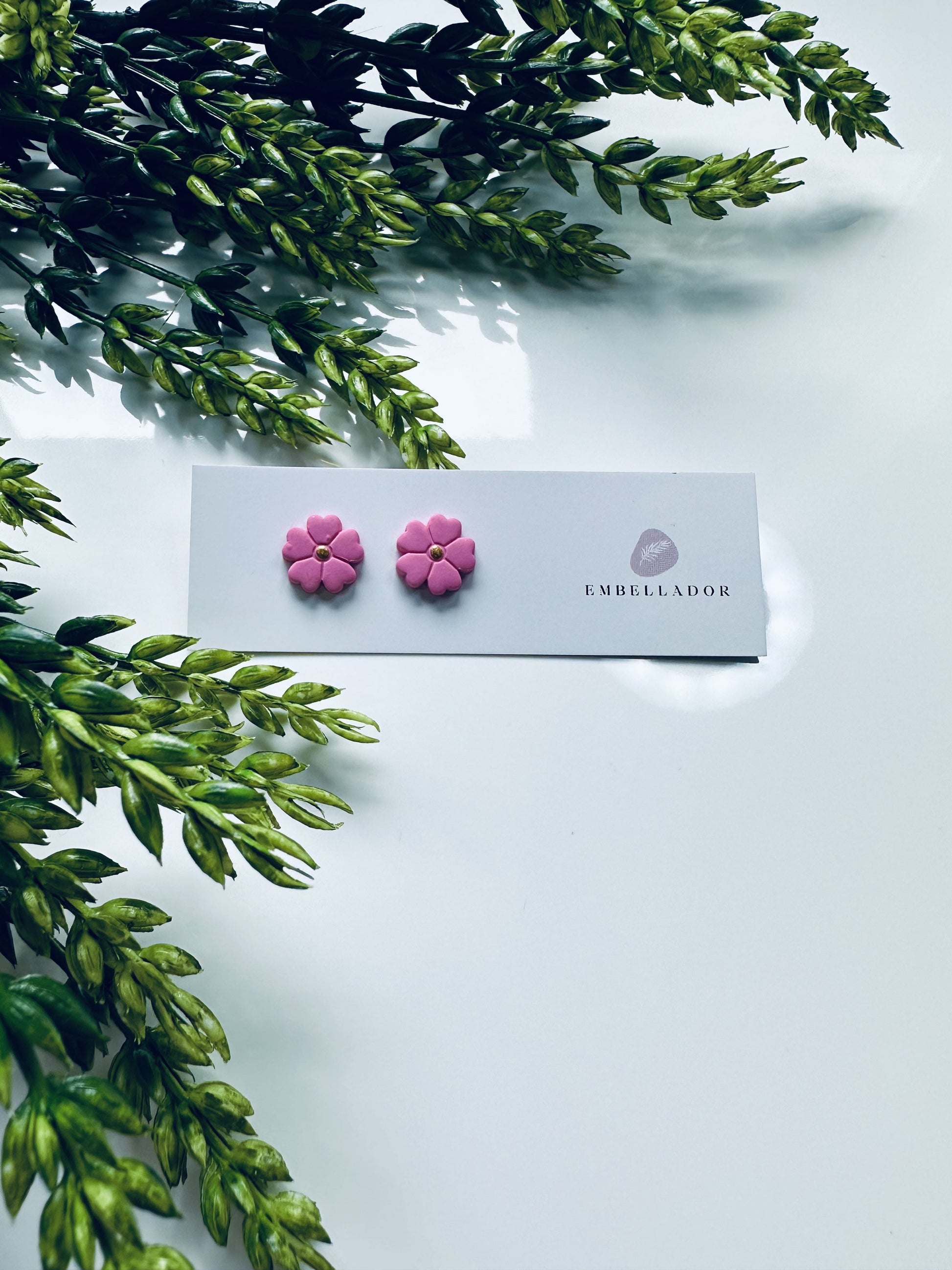 Mini Flower Stud Earrings Embellador Blush 